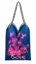 Hand-Embroidered Crossbody Bag — Floral