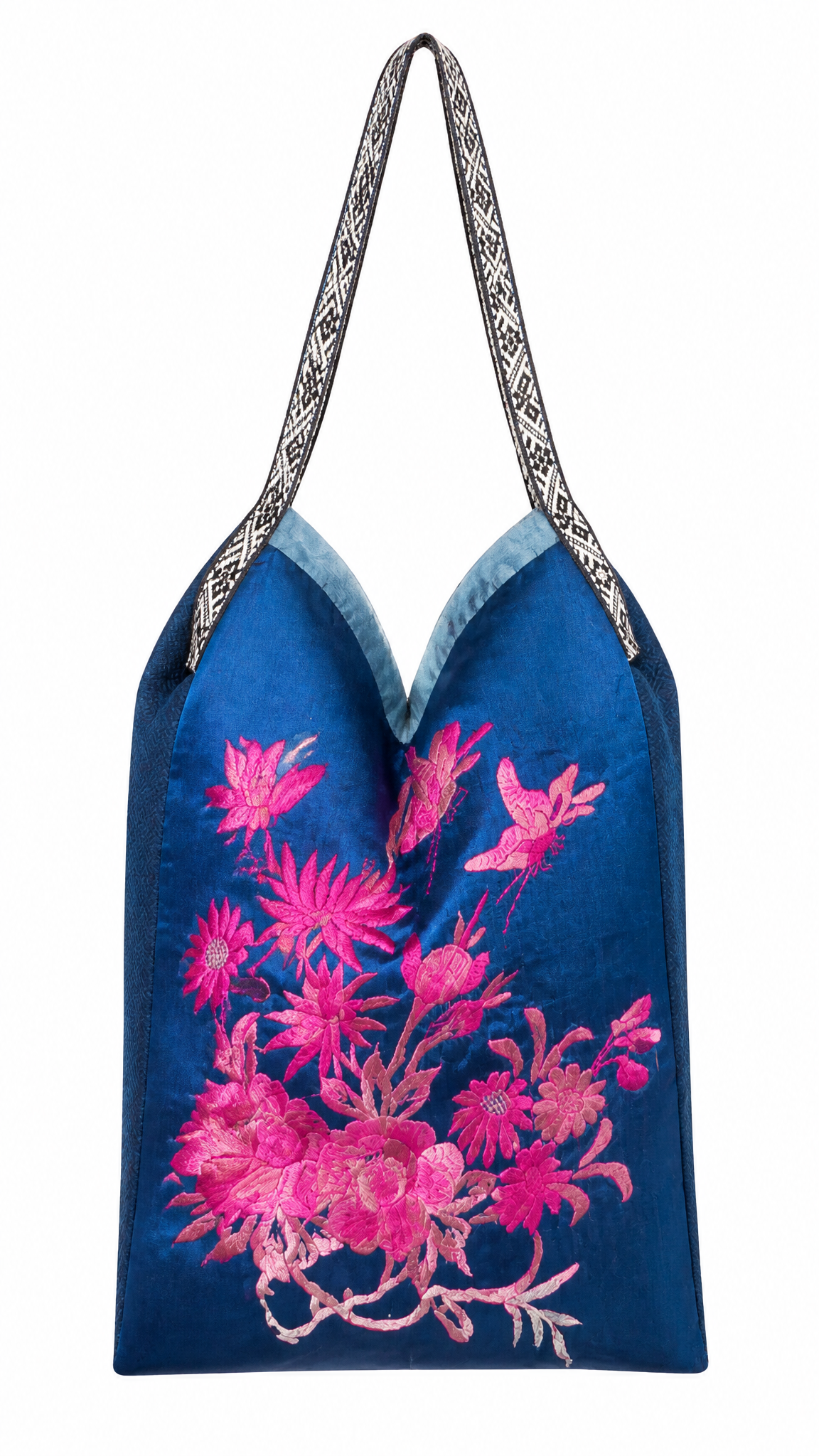 Hand-Embroidered Crossbody Bag — Floral