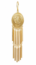 Gold-Tone Geometric Drop Earrings — Liangshan